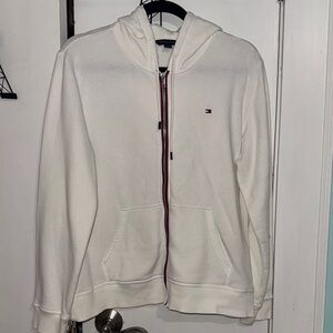 Tommy Hilfiger Classic White Zip-Up Hoodie